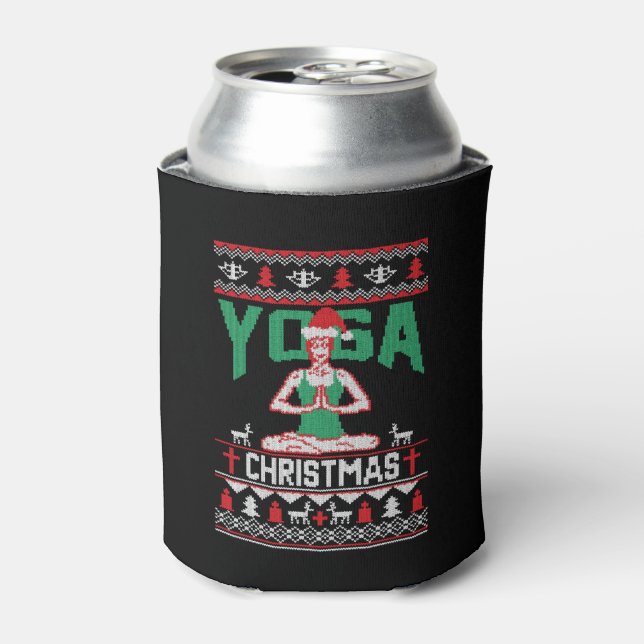 Rafraîchisseur Pour Canette Chemise de Noël Yoga (Can devant)