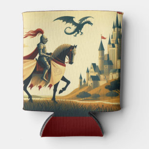 Rafraîchisseur Pour Canette Chevalier médiéval/dragon/château fantastique