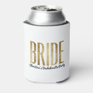 Rafraîchisseur Pour Canette Chic Faux Gold Bride Bachelorette Party