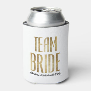 Rafraîchisseur Pour Canette Chic Faux Gold Team Bride Bachelorette Party