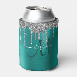 Rafraîchisseur Pour Canette Chic Turquoise brossé métal brossé Parties scin