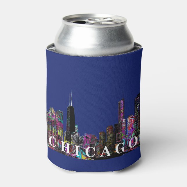 Rafraîchisseur Pour Canette Chicago, Illinois en graffiti (Can devant)