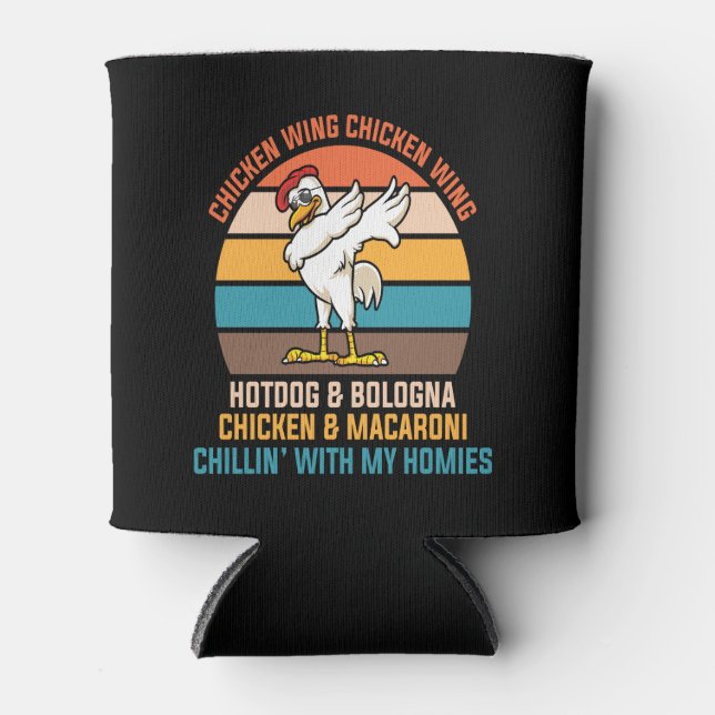 Rafraîchisseur Pour Canette Chicken Wing Chicken Wing Hot Dog Bologna Chanson  (Devant)