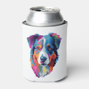 Rafraîchisseur Pour Canette Chien berger australien coloré