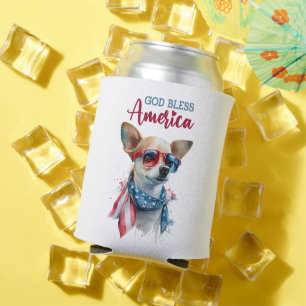 Rafraîchisseur Pour Canette Chien patriote-Chihuahua