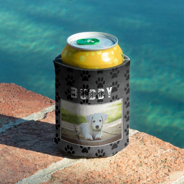 Rafraîchisseur Pour Canette Chien Paw Motif Chalkboard Chien photo (Piscine in situ)