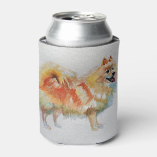 Rafraîchisseur Pour Canette Chiens d'aquarelle allemands Spitz Pomeranian