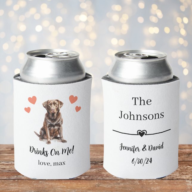 Rafraîchisseur Pour Canette Chocolat personnalisé Mariage pour animaux domesti (Créateur téléchargé)
