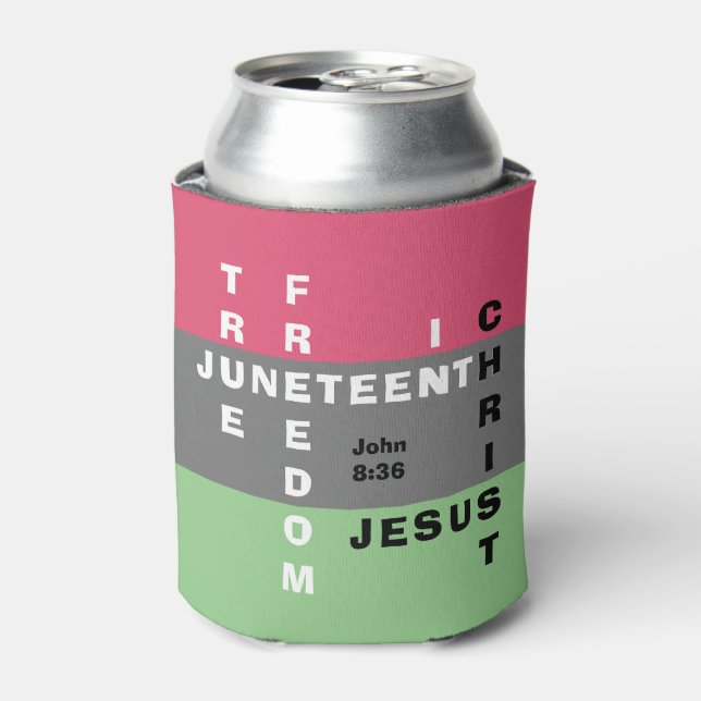 Rafraîchisseur Pour Canette Christian Pastel Monogram JUNETEENTH (Can devant)