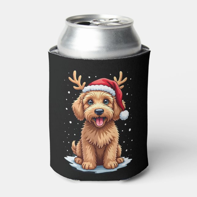 Rafraîchisseur Pour Canette Christmas Goldendoodle Dog Reindeer Holiday Doodle (Can devant)
