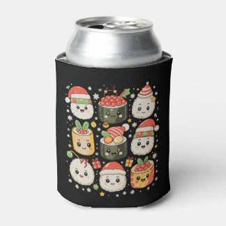 Rafraîchisseur Pour Canette Christmas Kawaii Sushi Santa Japanese Food Xmas