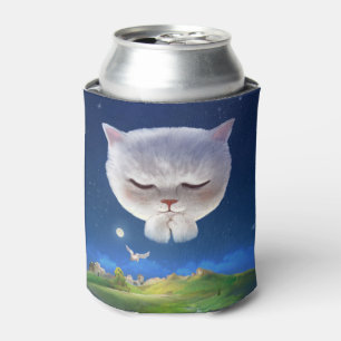 Rafraîchisseur Pour Canette Ciel nocturne avec chat