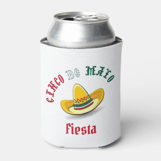 Rafraîchisseur Pour Canette Cinco de Mayo personnalisable 5 mai Fiesta (Can devant)