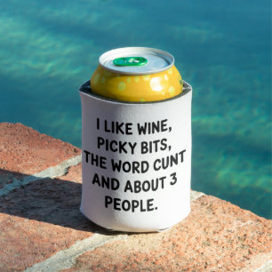 Rafraîchisseur Pour Canette Citation de Noël J'aime le vin Rude Festif Sarcast
