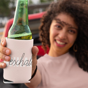 Rafraîchisseur Pour Canette Citation moderne Pastel Pink Inhale Exhale