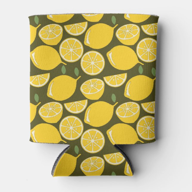 Rafraîchisseur Pour Canette Citron Jaune Moderne Amusant mignon (Devant)