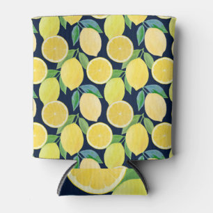 Rafraîchisseur Pour Canette Citrons aquarelle : Illustration Motif fraîche