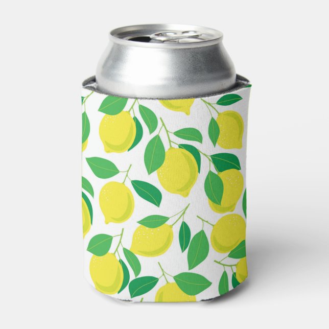 Rafraîchisseur Pour Canette Citrons et motifs feuille (Can devant)