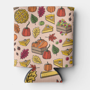 Rafraîchisseur Pour Canette Citrouille Pie : Automne Harvest Motif.