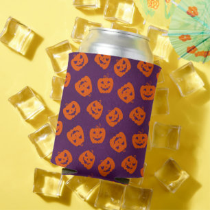 Rafraîchisseur Pour Canette Citrouilles d'Halloween sur Motif Arrière - plan v