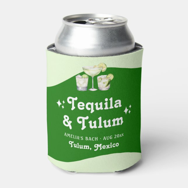 Rafraîchisseur Pour Canette Citrus vert citron Tequila & Tulum Bachelorette (Can devant)