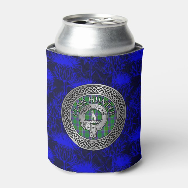 Rafraîchisseur Pour Canette Clan Hunter Crest & Tartan Knot (Can devant)