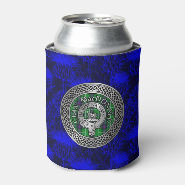 Rafraîchisseur Pour Canette Clan MacDonald Crest & Tartan Knot (Can devant)