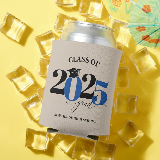 Rafraîchisseur Pour Canette Classe de 2025 Diplômé Rouge moderne (Été in situ)