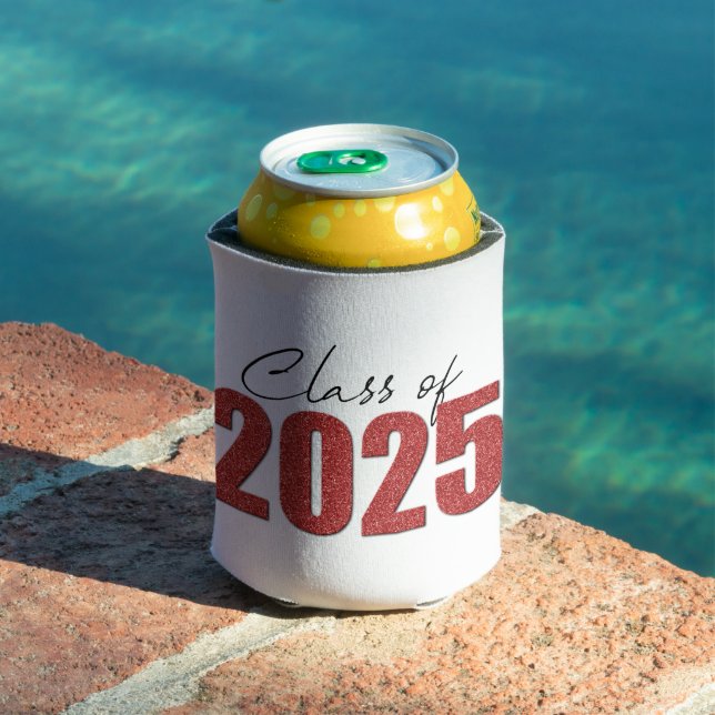 Rafraîchisseur Pour Canette Classe Parties scintillant rouge de 2025 (Piscine in situ)