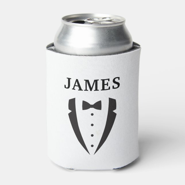 Rafraîchisseur Pour Canette Classic Groomsman Bow Cravate Tuxedo (Can devant)