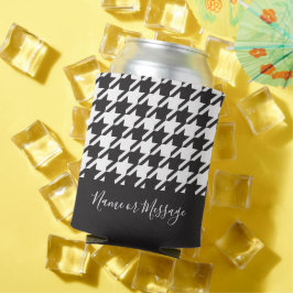 Rafraîchisseur Pour Canette Classic moderne noir et blanc Houndstooth