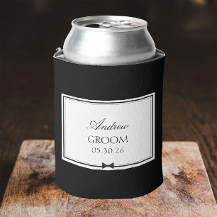 Rafraîchisseur Pour Canette Classique Personnalisé Bowtie Groom Bachelor Party