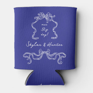 Rafraîchisseur Pour Canette Cobalt Blue Boho Bow La Dolce Vita Mariage rétro