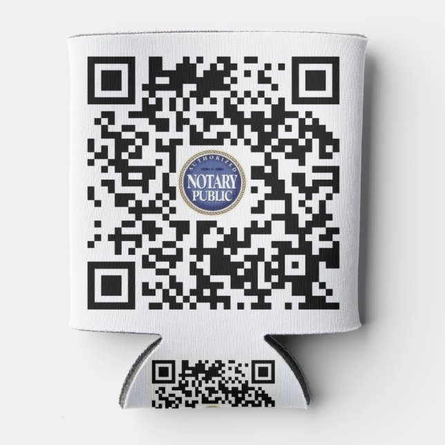 Rafraîchisseur Pour Canette Code qr public du notaire autorisé (Devant)