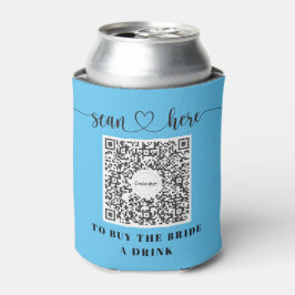 Rafraîchisseur Pour Canette Code QR Venmo de la future mariée Achetez un verre