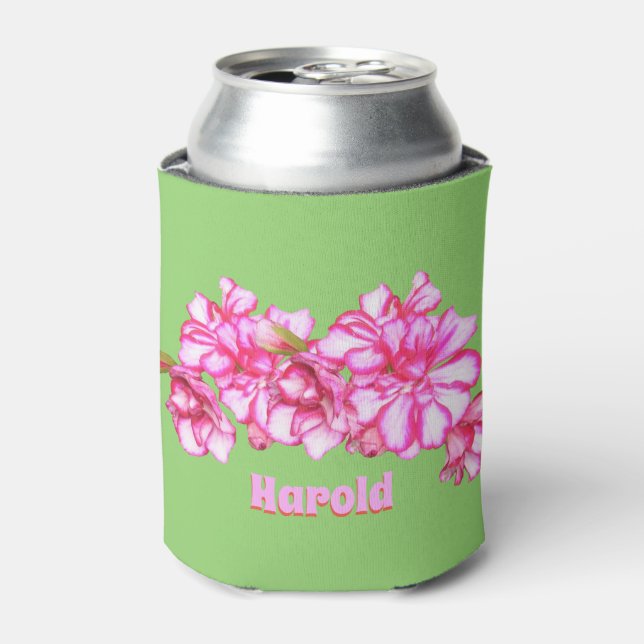Rafraîchisseur Pour Canette Codeur de boîte/bouteille - Geraniums avec nom (Can devant)