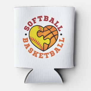 Rafraîchisseur Pour Canette Coeur de basketball de softball