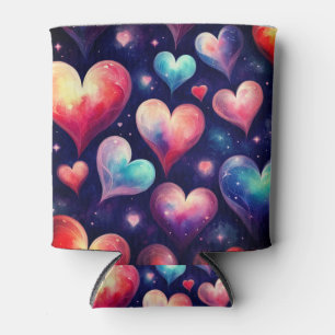 Rafraîchisseur Pour Canette Cœurs de Galaxie Art de la Saint-Valentin
