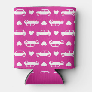 Rafraîchisseur Pour Canette Coeurs de Mini Cooper - le rose lumineux peut
