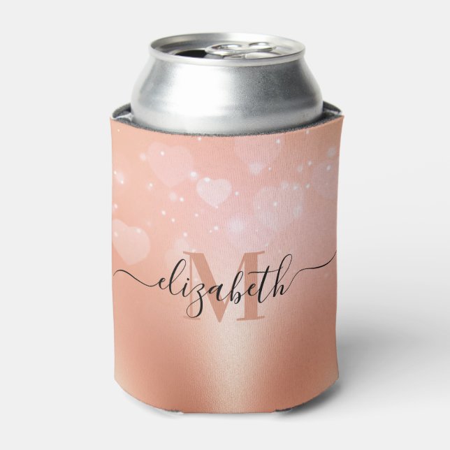 Rafraîchisseur Pour Canette Coeurs d'or rose (Can devant)