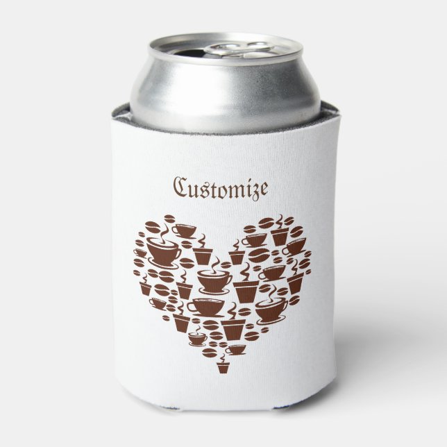 Rafraîchisseur Pour Canette Coffee Lover Heart Thunder_Cove (Can devant)