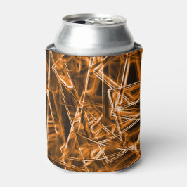 Rafraîchisseur Pour Canette coins carrés et taches "néon" orange