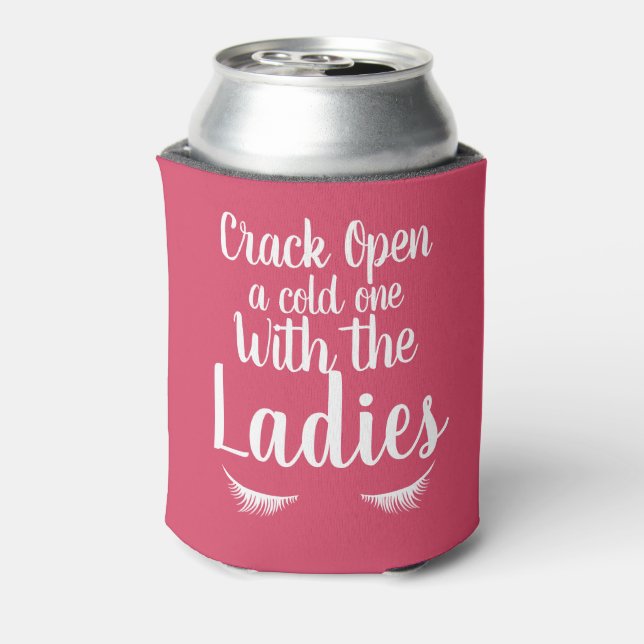 Rafraîchisseur Pour Canette Cold One avec les cils féminins | Personnalisé (Can Dos)