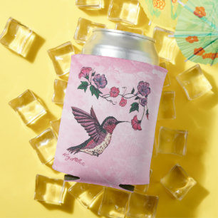 Rafraîchisseur Pour Canette Colibri Et Fleurs Peuvent Se Rafraîchir