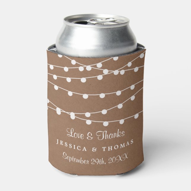Rafraîchisseur Pour Canette Collection de Mariages Rustic Kraft (Can devant)