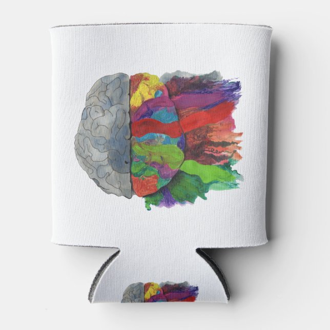 Rafraîchisseur Pour Canette Colorful Brain (Devant)