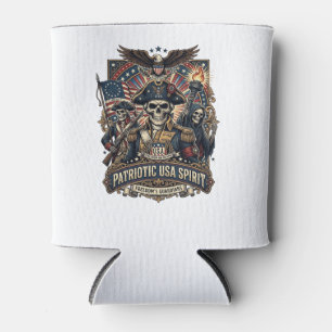 Rafraîchisseur Pour Canette Commandant de crâne colonial patriotique sombre Sk