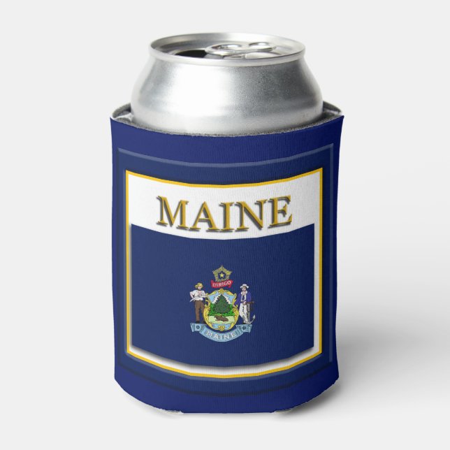 Rafraîchisseur Pour Canette Conception du drapeau de l'État du Maine (Can devant)