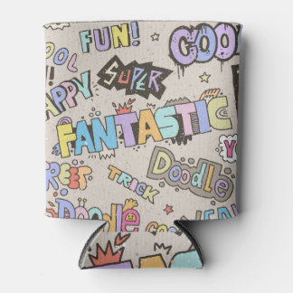 Rafraîchisseur Pour Canette Cool Fun Doodle Lettres Vintage