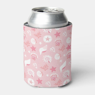 Rafraîchisseur Pour Canette Coquilles de mer roses pastel et motif sans coutur